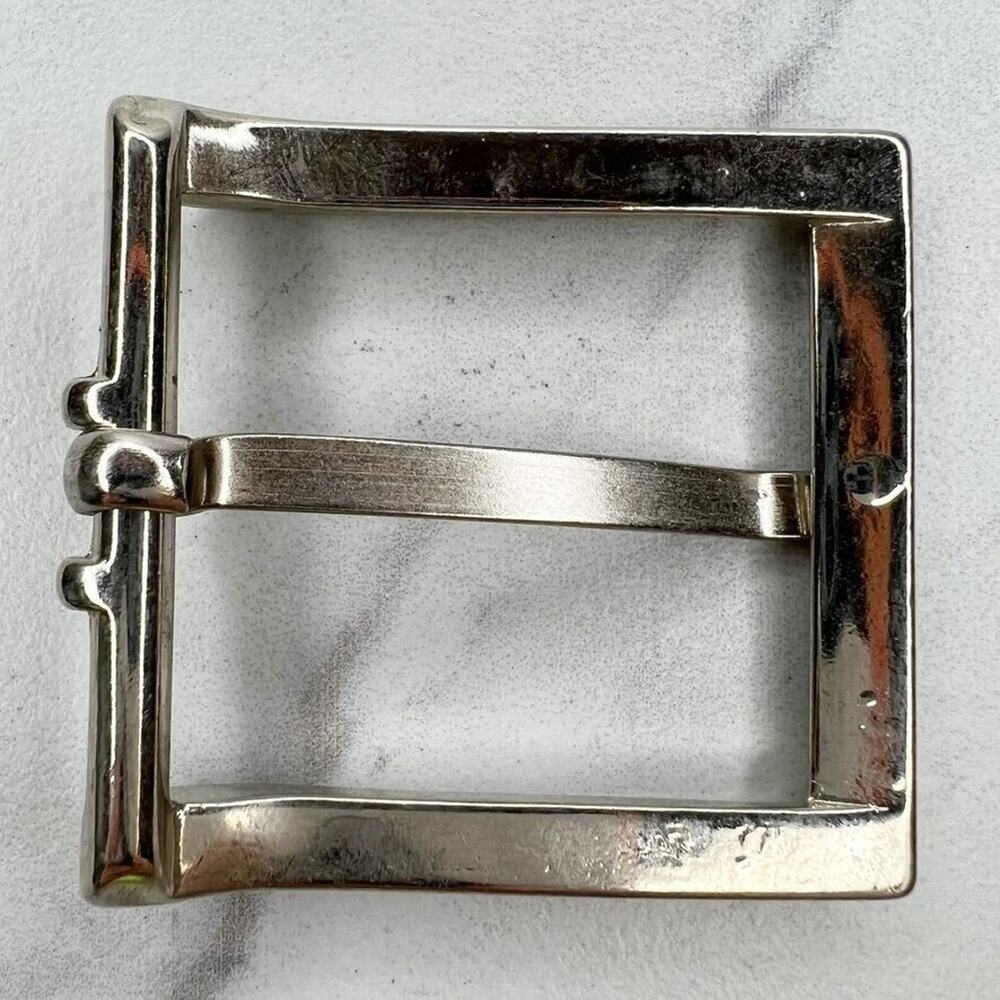 Silver Tone Simple Basic Belt Buckle - Picture 2 of 9